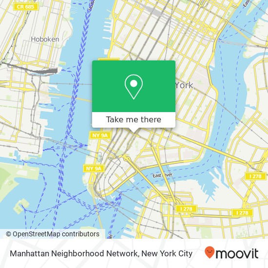 Manhattan Neighborhood Network map