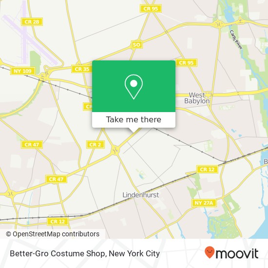 Better-Gro Costume Shop map