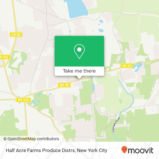 Half Acre Farms Produce Distrs map