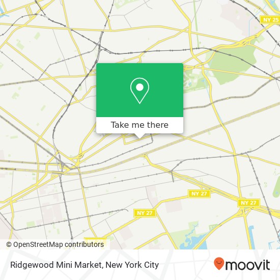 Mapa de Ridgewood Mini Market