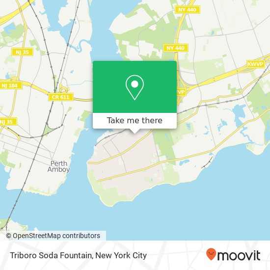 Mapa de Triboro Soda Fountain