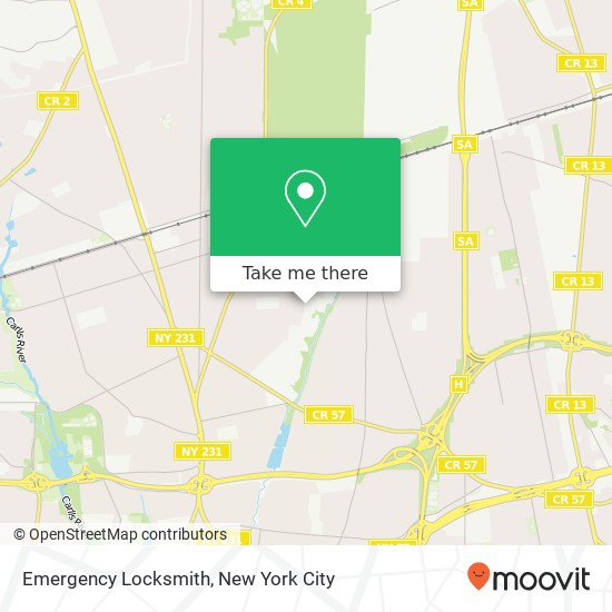 Emergency Locksmith map