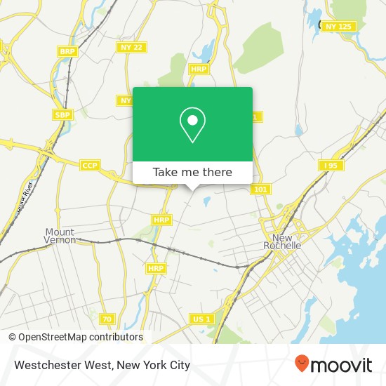 Mapa de Westchester West