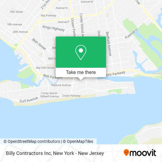 Billy Contractors Inc map