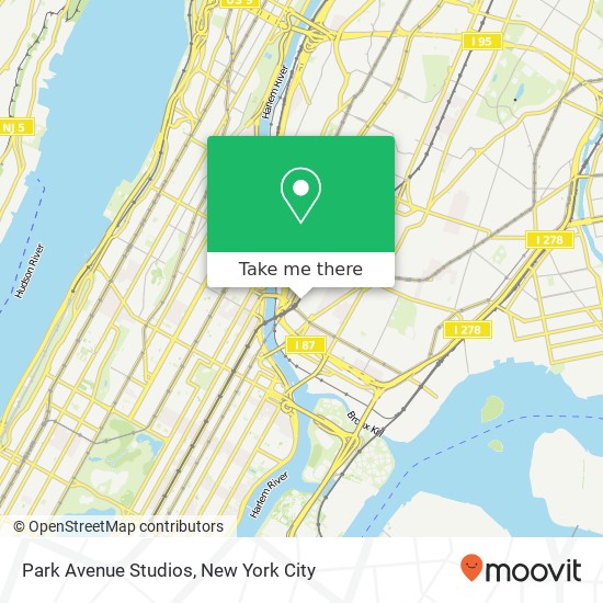 Park Avenue Studios map