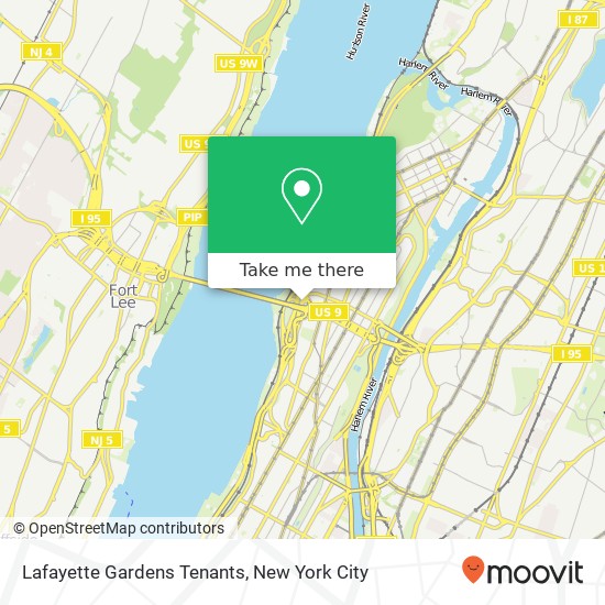 Mapa de Lafayette Gardens Tenants