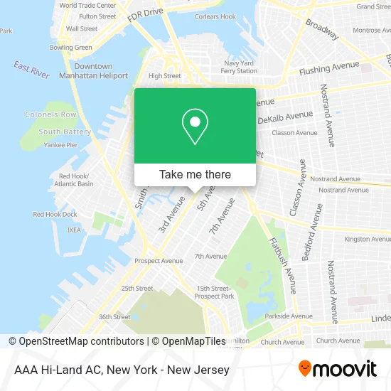 AAA Hi-Land AC map