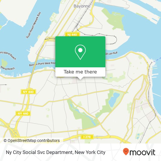 Ny City Social Svc Department map