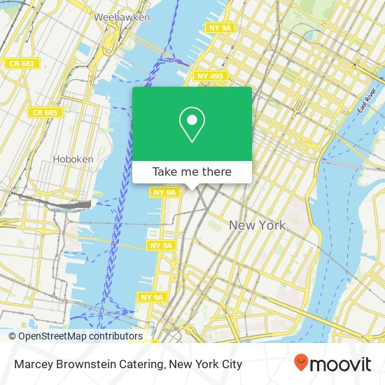 Marcey Brownstein Catering map