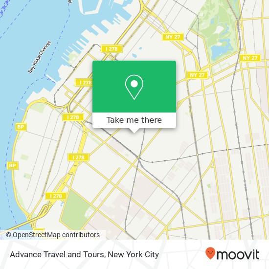Advance Travel and Tours map