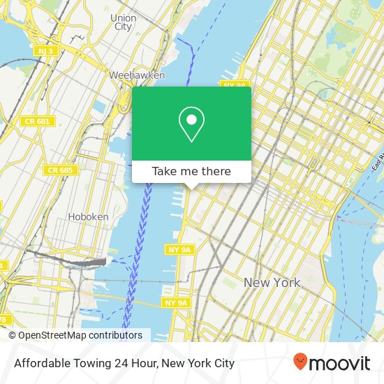 Affordable Towing 24 Hour map