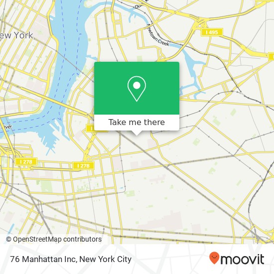 Mapa de 76 Manhattan Inc