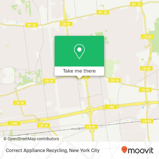 Correct Appliance Recycling map