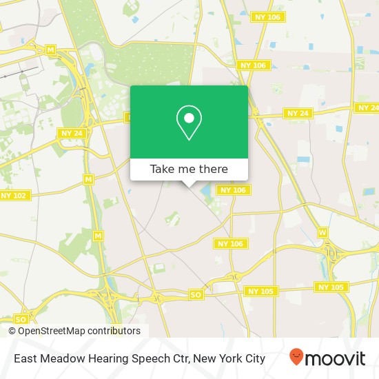 East Meadow Hearing Speech Ctr map