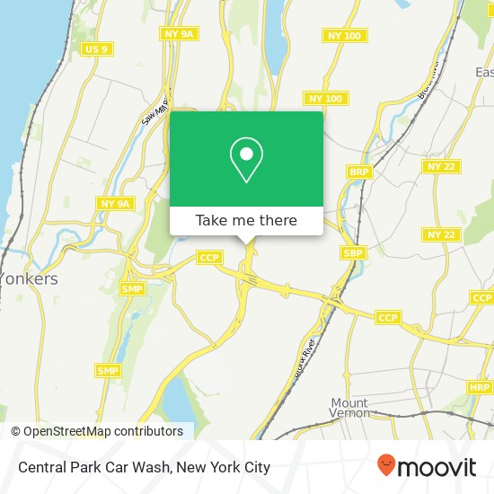 Mapa de Central Park Car Wash