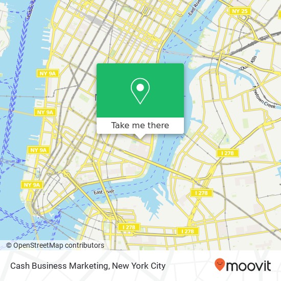 Mapa de Cash Business Marketing