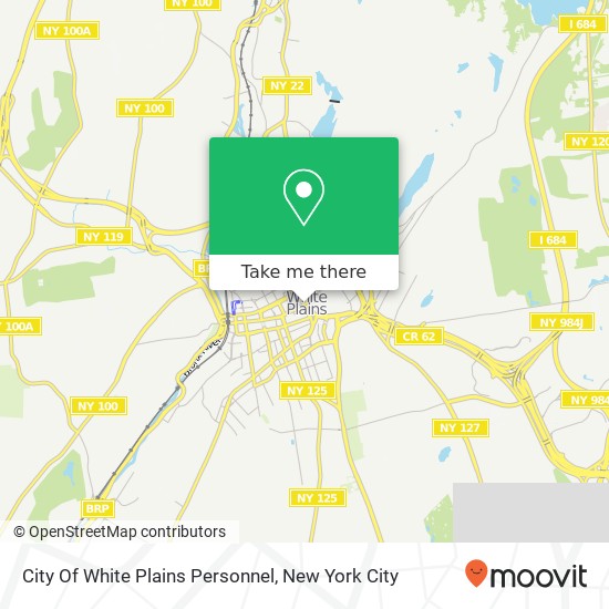 City Of White Plains Personnel map
