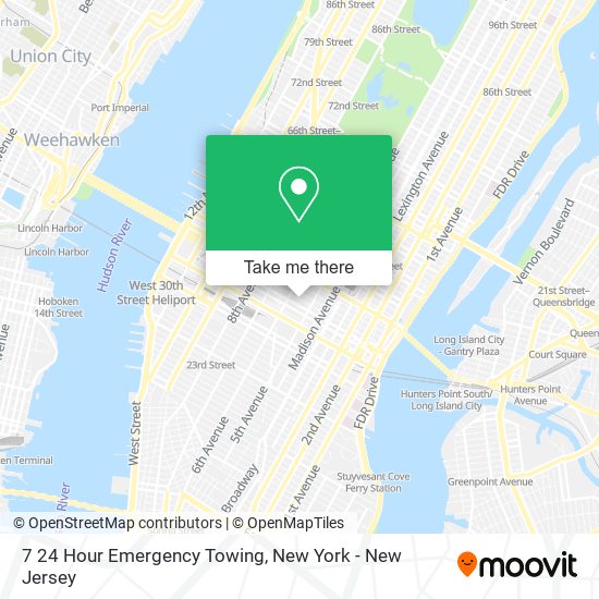 Mapa de 7 24 Hour Emergency Towing