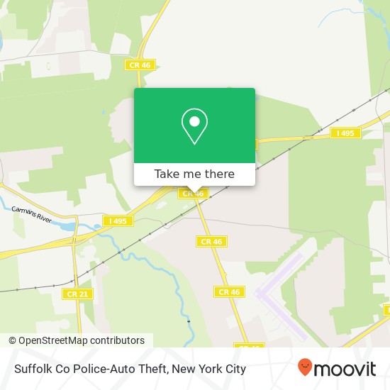 Mapa de Suffolk Co Police-Auto Theft