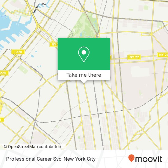 Professional Career Svc map