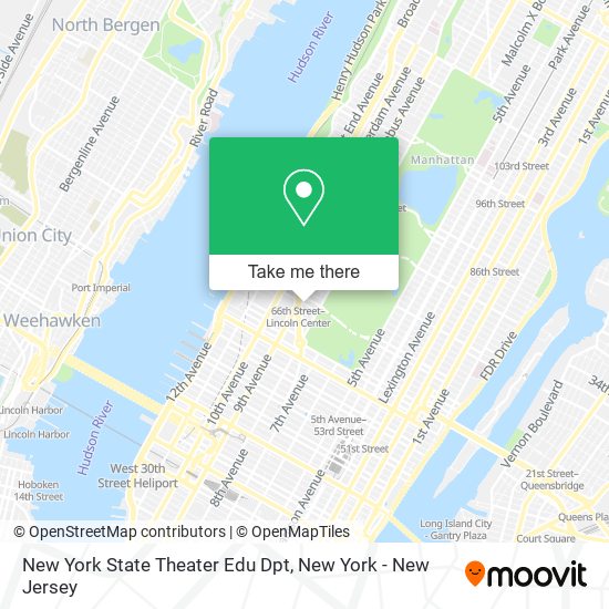 Mapa de New York State Theater Edu Dpt