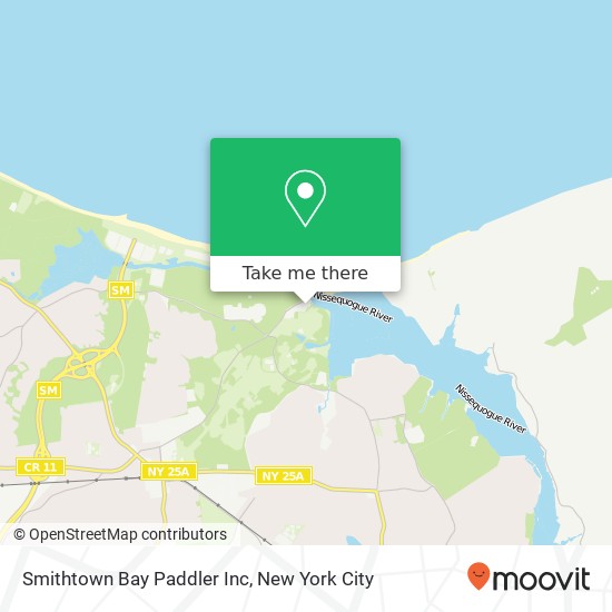 Smithtown Bay Paddler Inc map