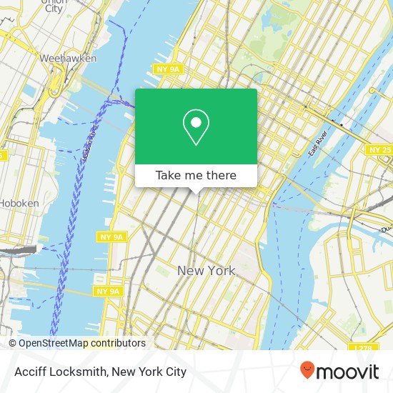 Acciff Locksmith map