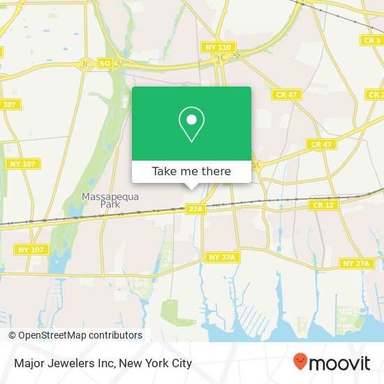 Major Jewelers Inc map