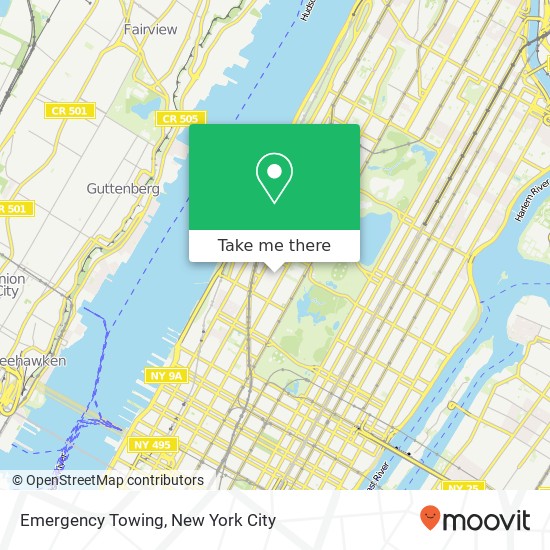 Emergency Towing map