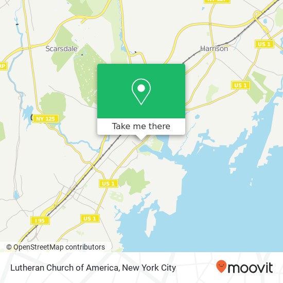 Mapa de Lutheran Church of America