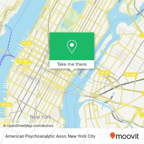 American Psychoanalytic Assn map