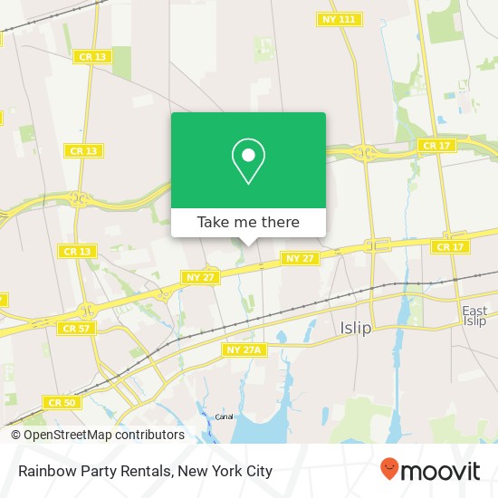 Rainbow Party Rentals map