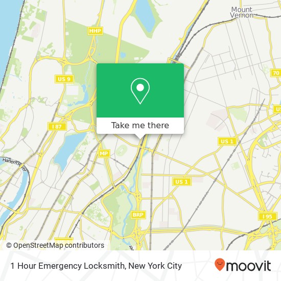 1 Hour Emergency Locksmith map