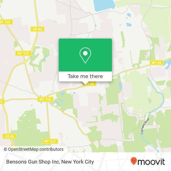 Mapa de Bensons Gun Shop Inc