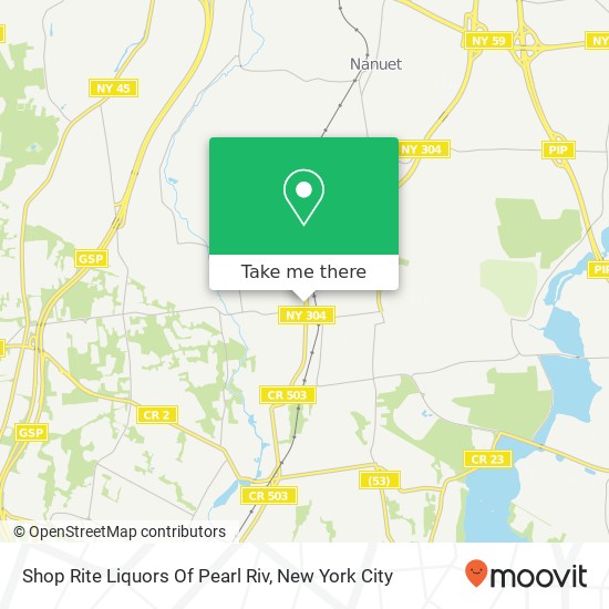 Shop Rite Liquors Of Pearl Riv map