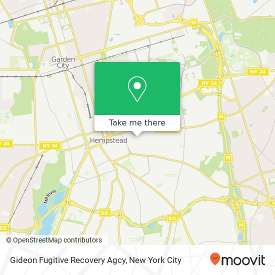 Gideon Fugitive Recovery Agcy map