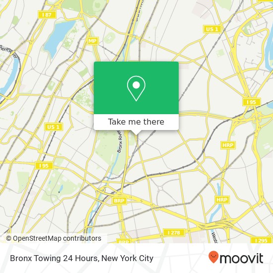 Bronx Towing 24 Hours map