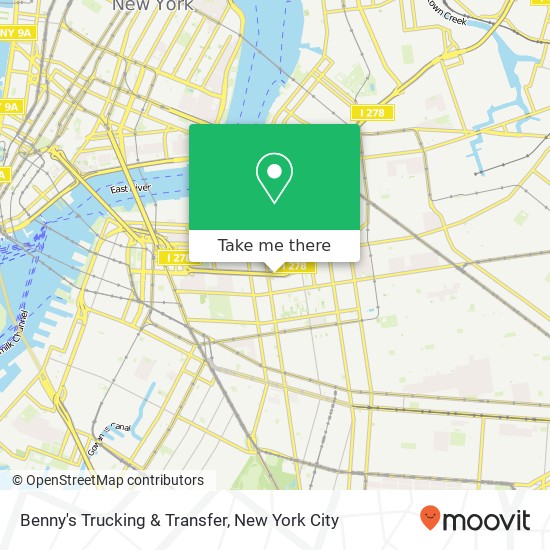 Benny's Trucking & Transfer map
