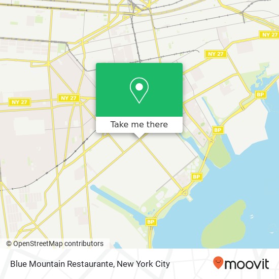 Mapa de Blue Mountain Restaurante