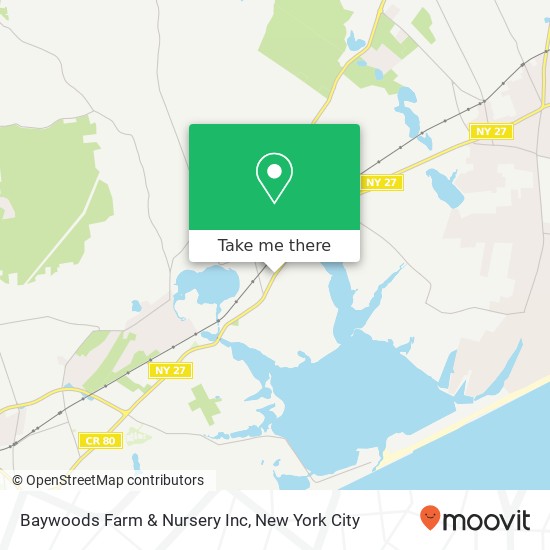 Mapa de Baywoods Farm & Nursery Inc