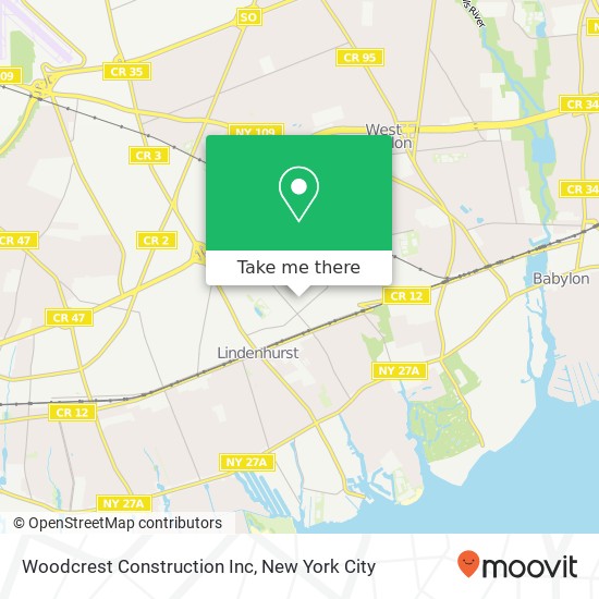 Woodcrest Construction Inc map