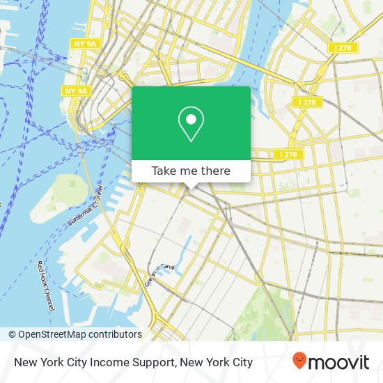 New York City Income Support map