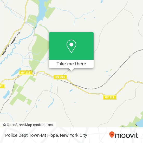 Mapa de Police Dept Town-Mt Hope