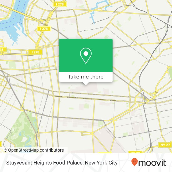 Mapa de Stuyvesant Heights Food Palace