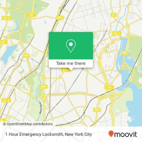 Mapa de 1 Hour Emergency Locksmith