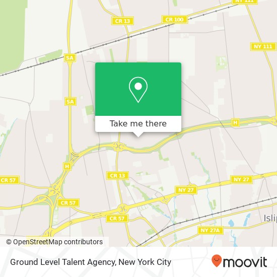 Ground Level Talent Agency map