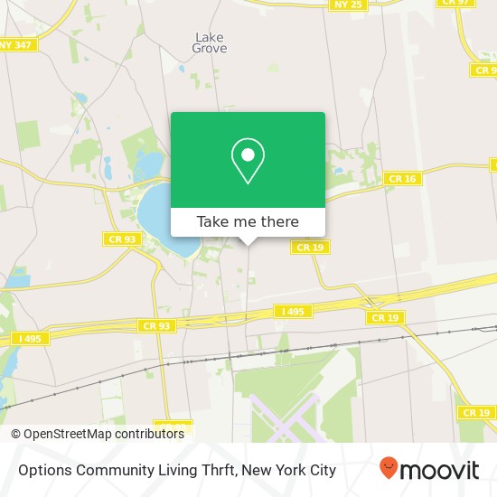 Options Community Living Thrft map