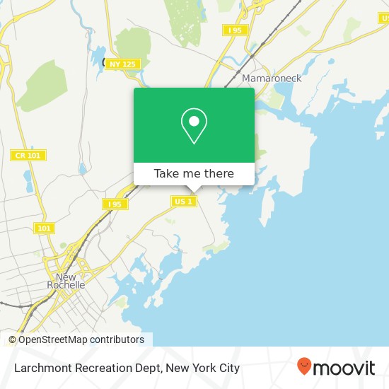 Larchmont Recreation Dept map