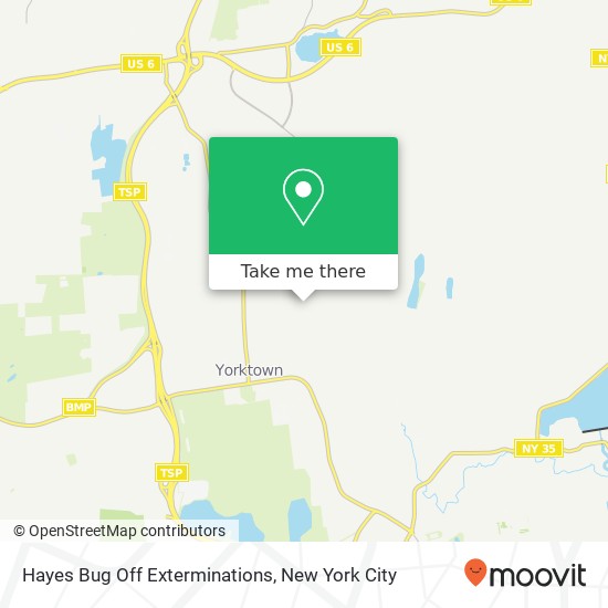 Mapa de Hayes Bug Off Exterminations