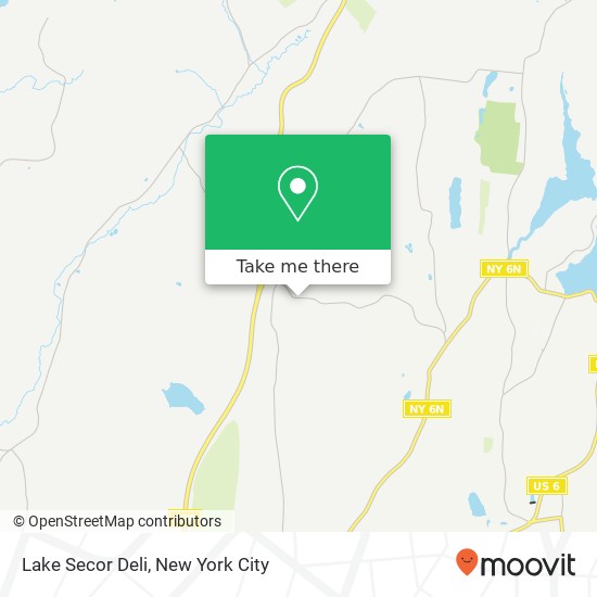 Lake Secor Deli map